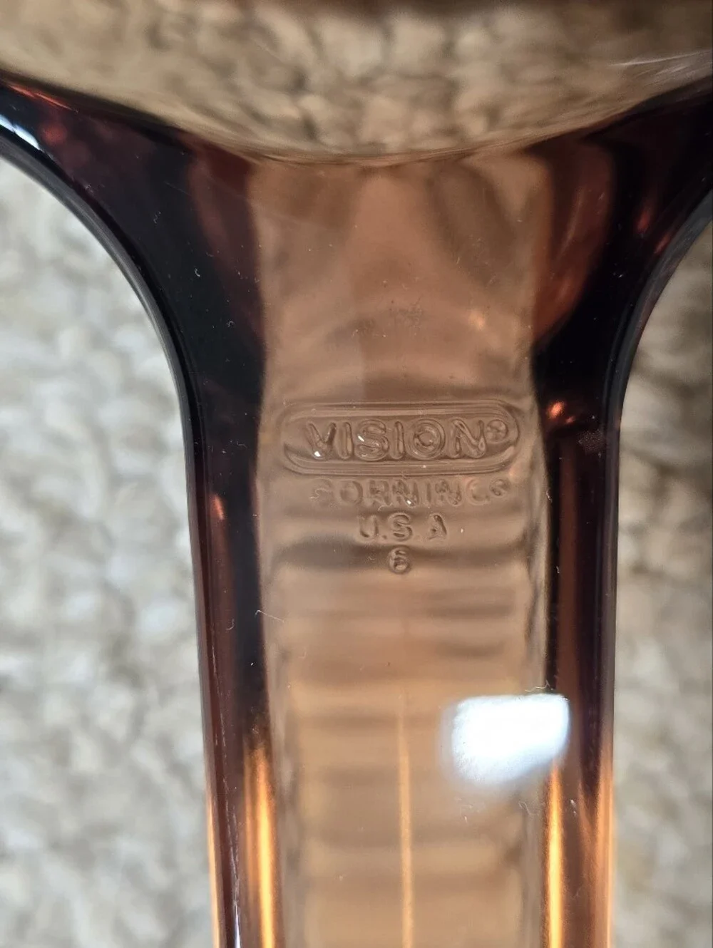 Pyrex Vision Cookware Amber Brown 7” Frying Skillet Pan